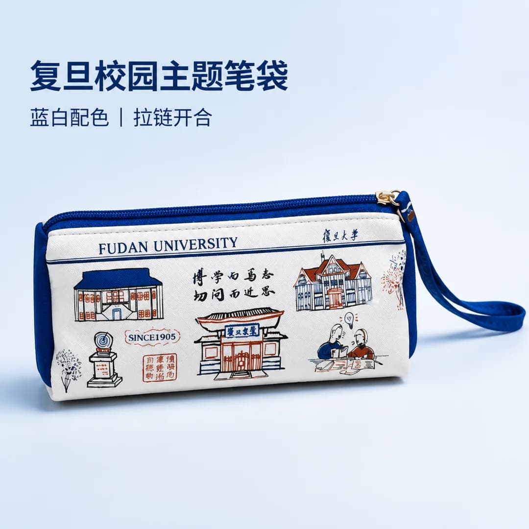 复旦校园主题笔袋主图预览